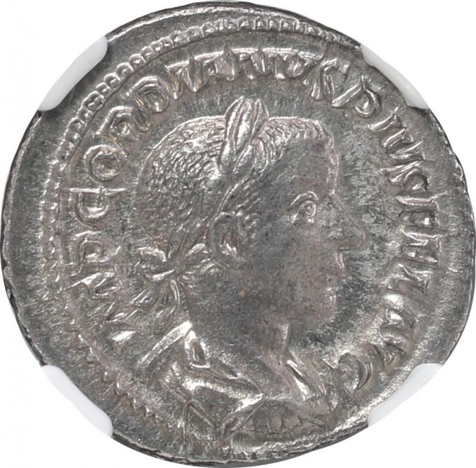 帝政ローマ．ゴルディアヌス3世（238-244） デナリウス銀貨 ND｜レトロ