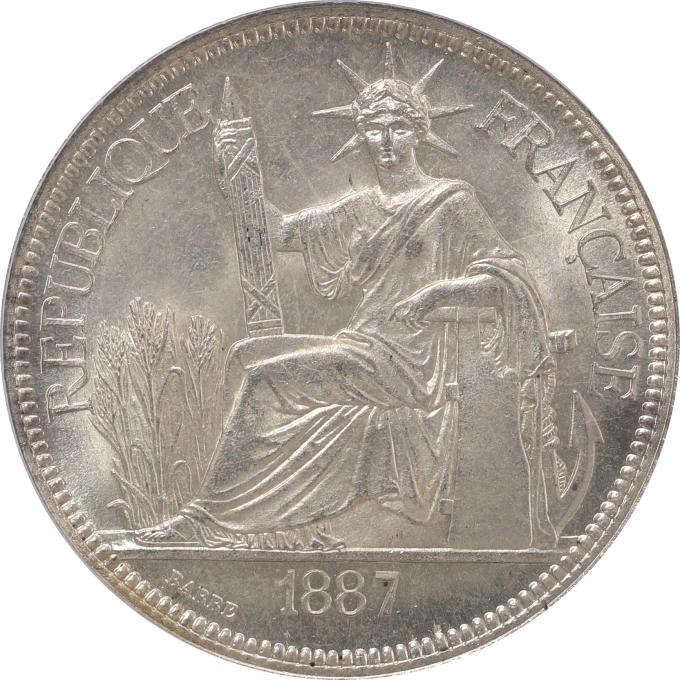 フランス植民地 ピアストル銀貨 ｜レトロコイン