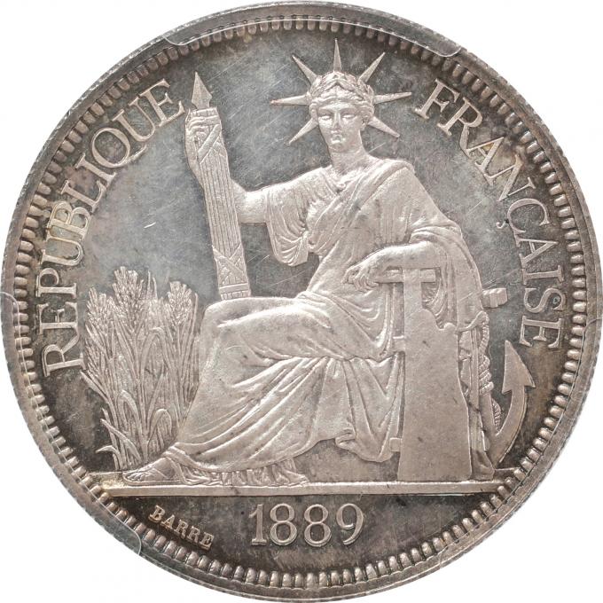 フランス植民地 ピアストル銀貨 ｜レトロコイン